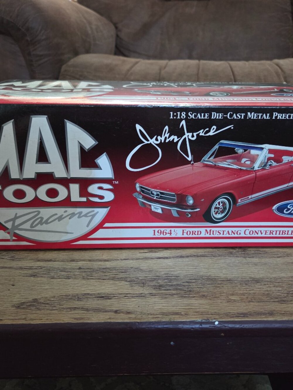Ertl 1:18 Scale 1964 1/2 Ford Mustang Convertible John Force/Mac Tools Edition